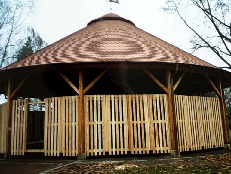Saline im Stadtpark, Zimmererarbeit in Merzig